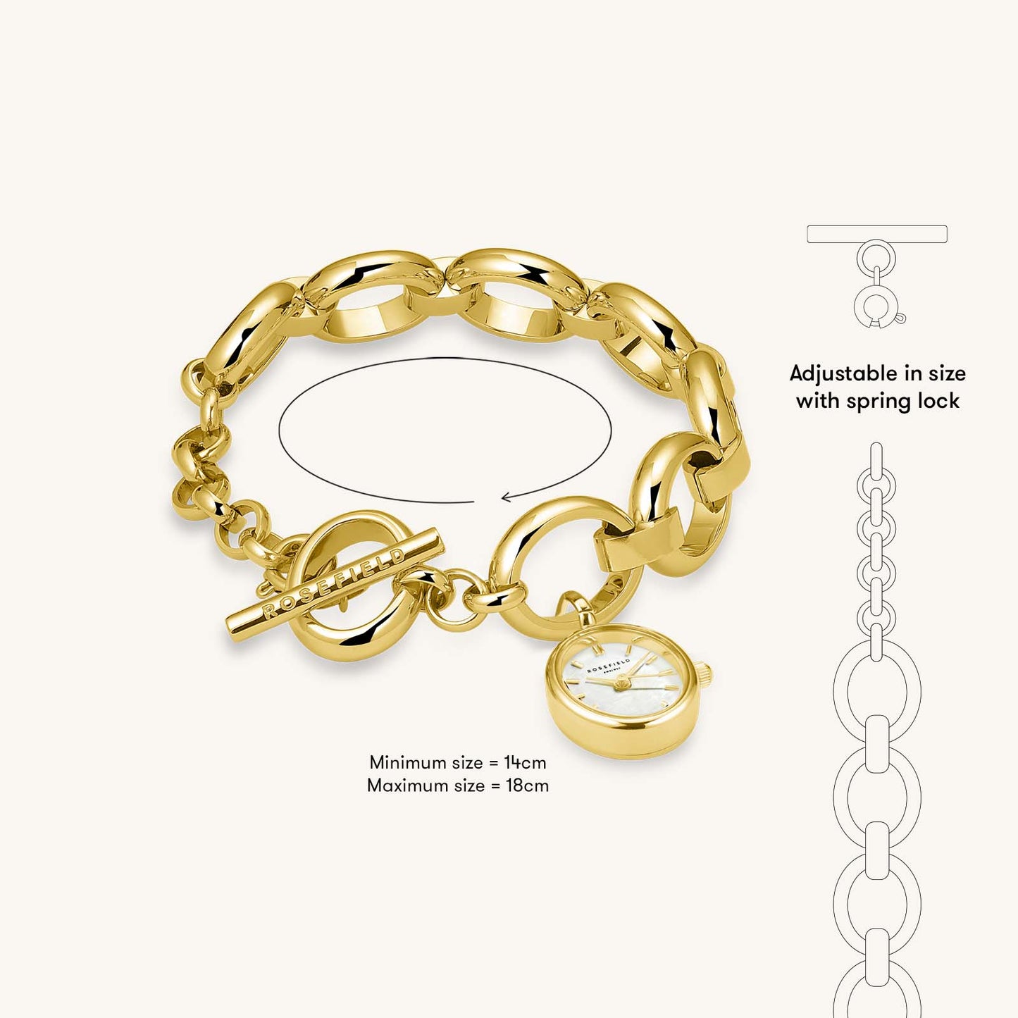 Oval Charm Chain Or