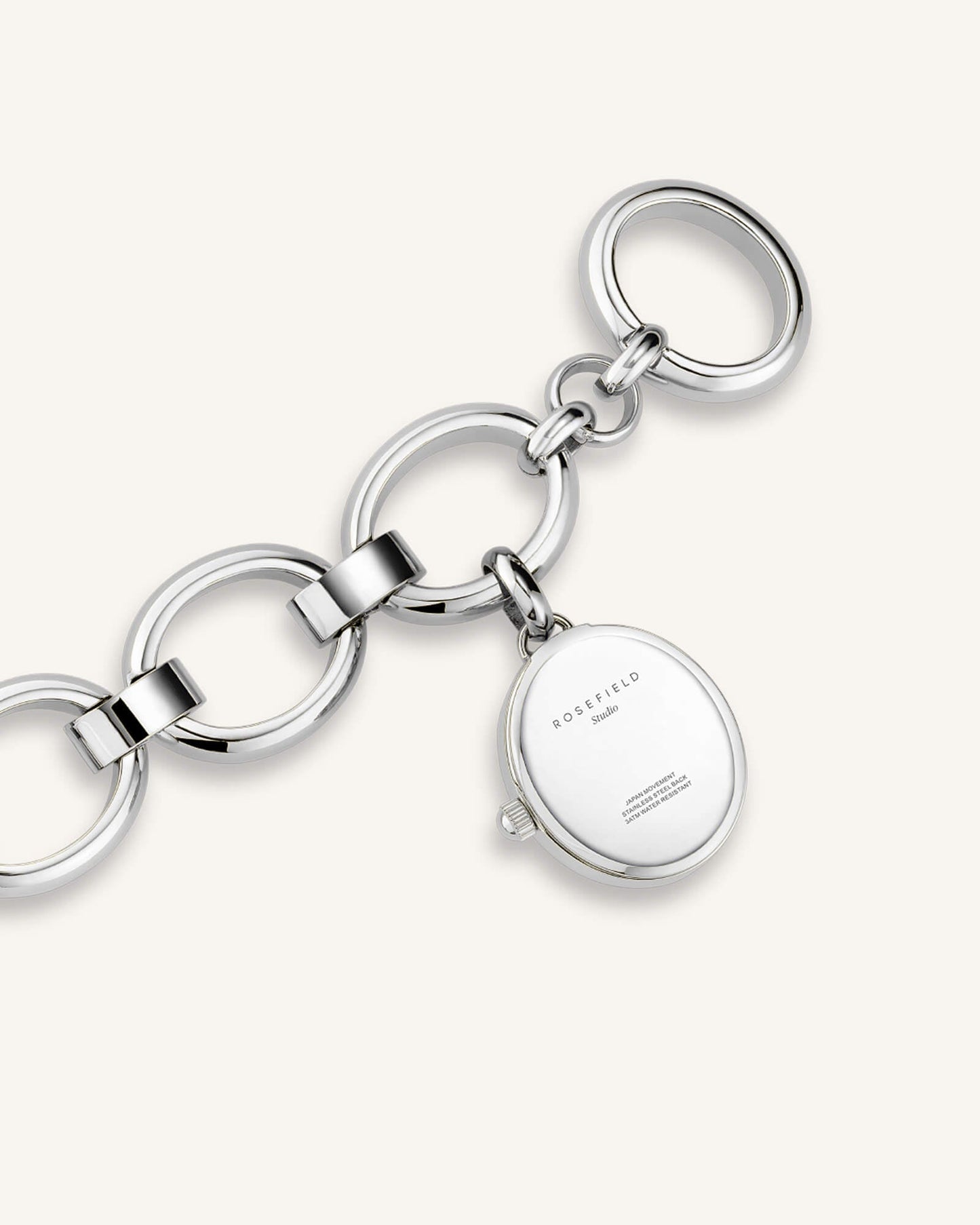 Oval Charm Chain Argent
