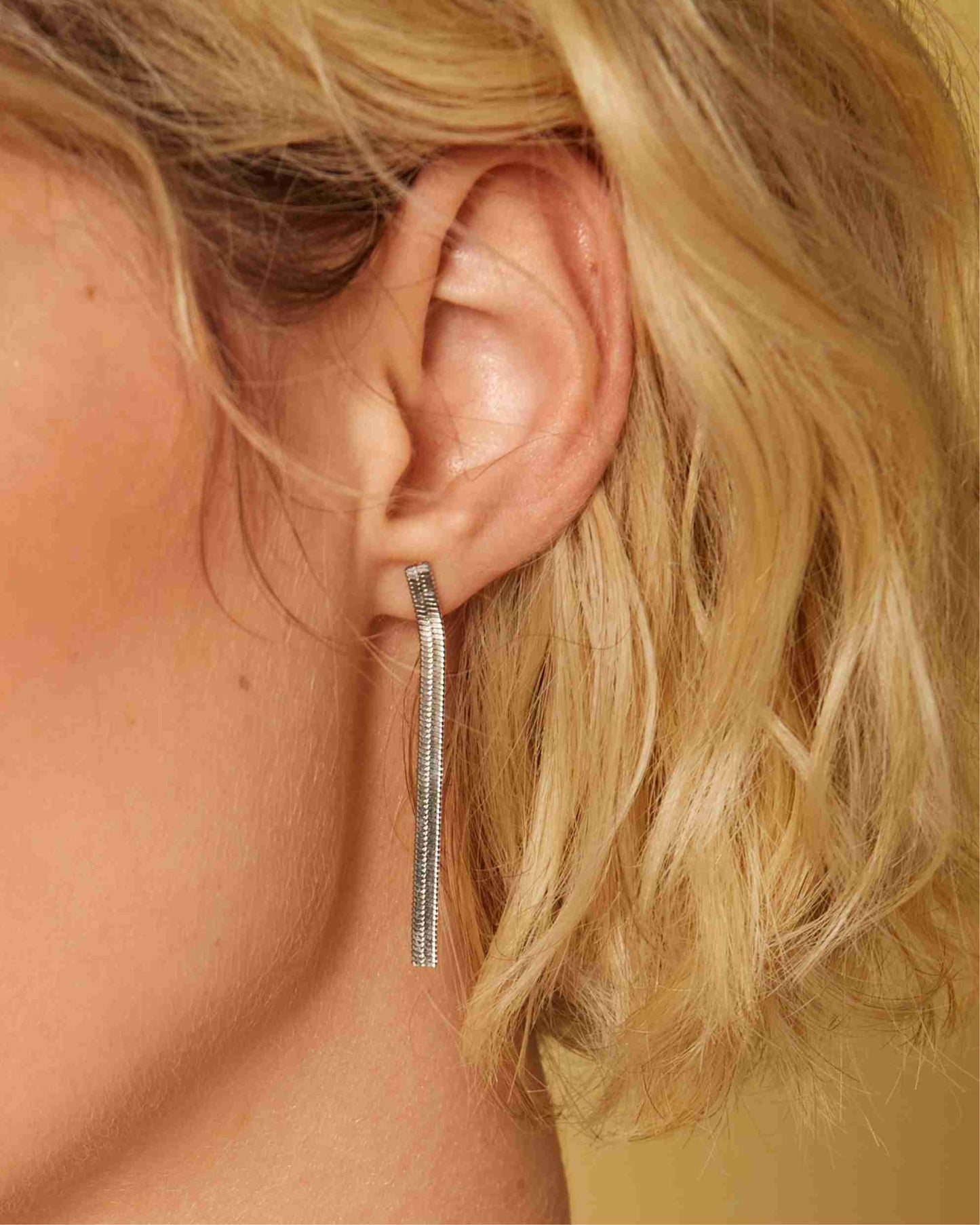 Boucles D’Oreilles Serpent Argent
