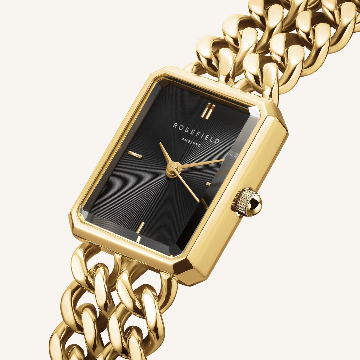 Studio Double Chain Noir Or