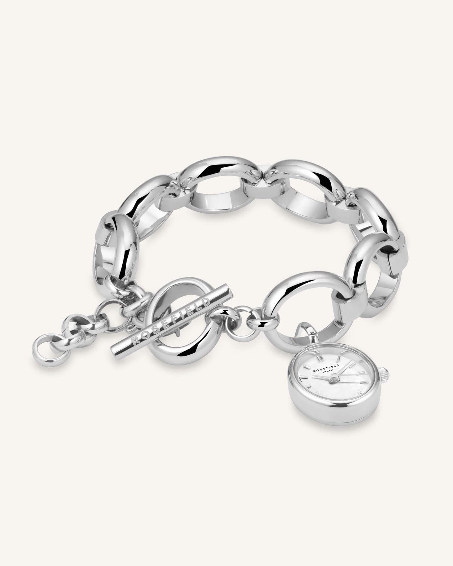 Oval Charm Chain Argent