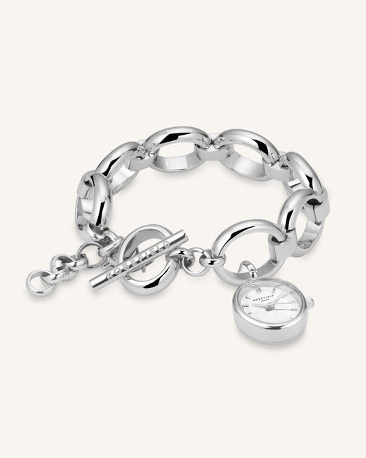 Oval Charm Chain Argent