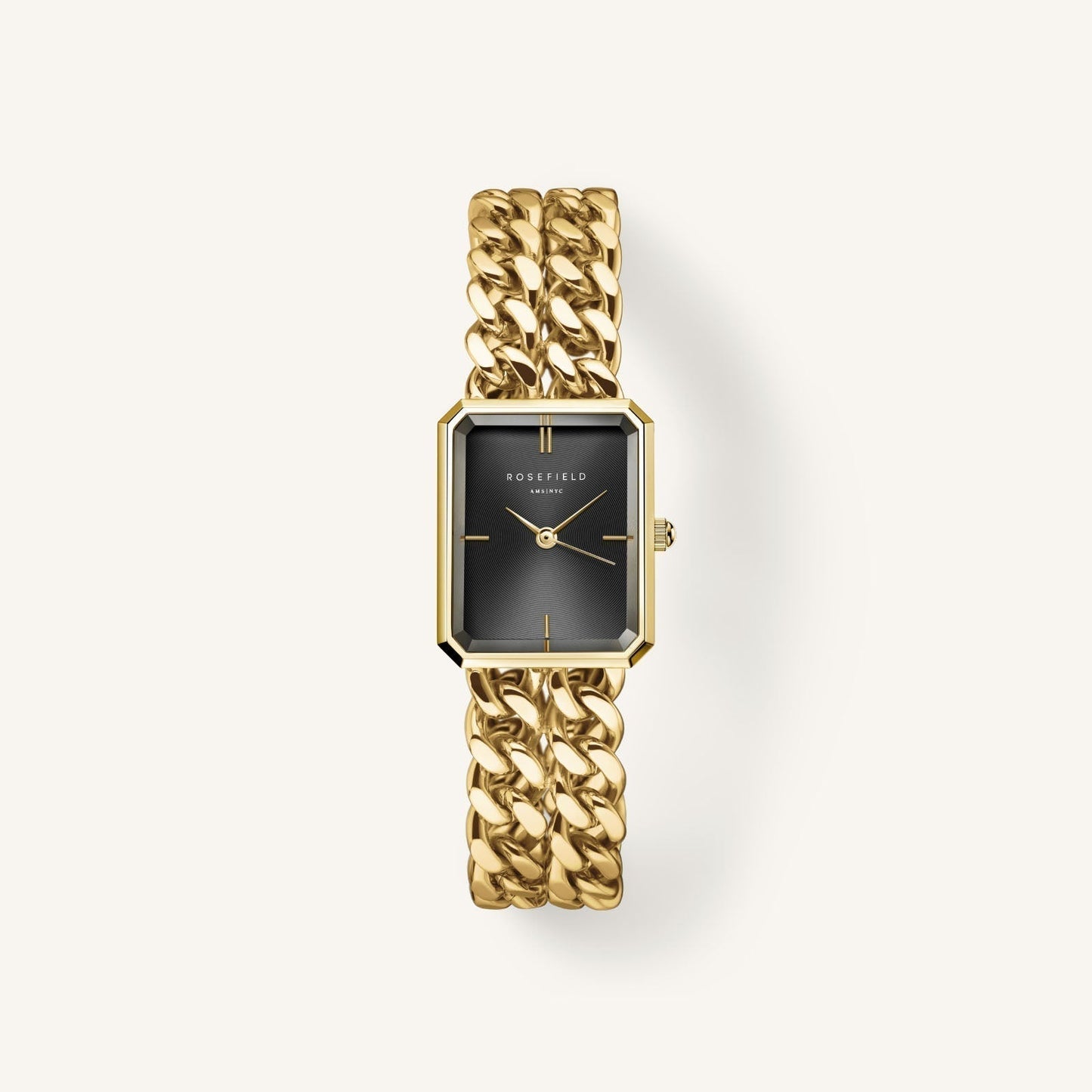 Studio Double Chain Noir Or