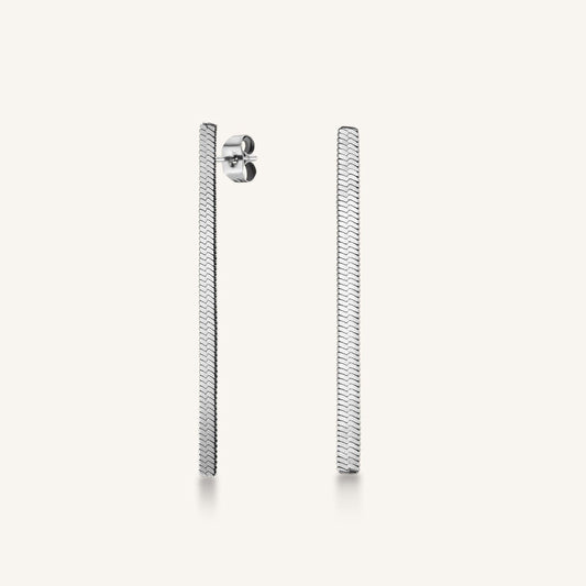 Boucles D’Oreilles Serpent Argent