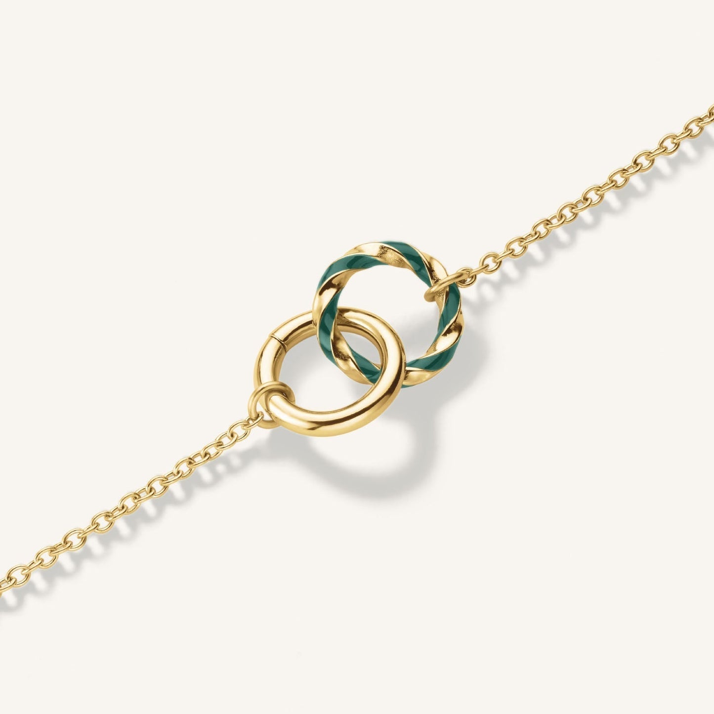 Bracelet Anneaux Émeraude