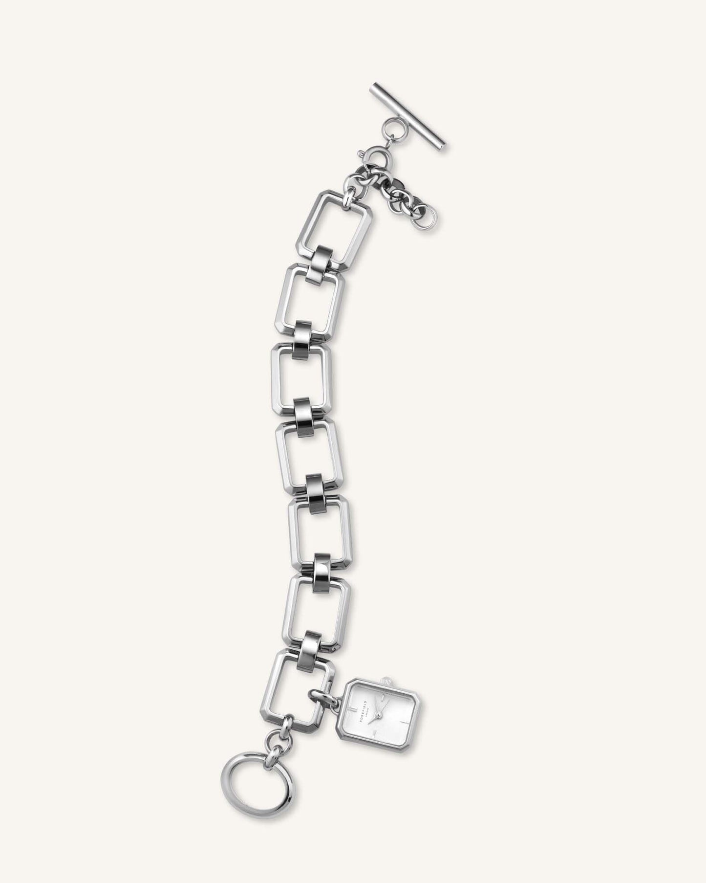 Octagon Charm Chain Argent