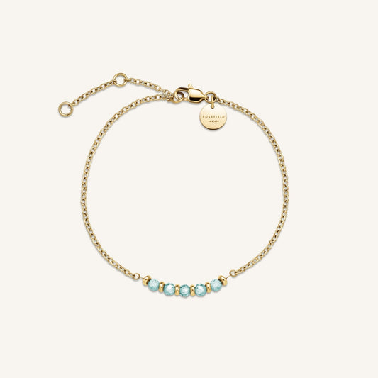 Bracelet de 5 pierres bleues
