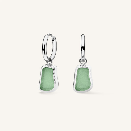 Boucles Pierre Précieuse Forme Organique