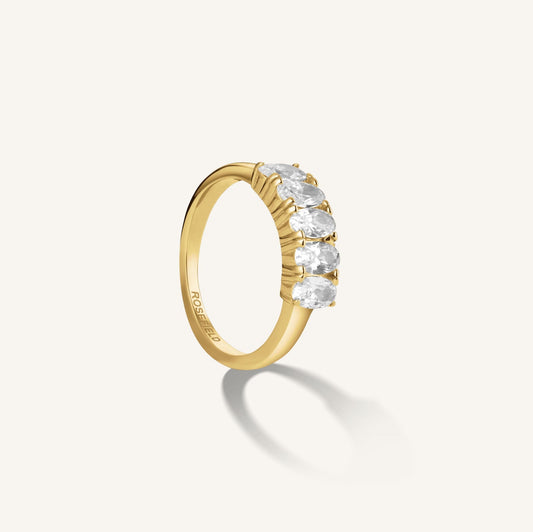 Bague cristaux ovales