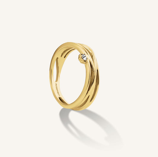 Bague spirale cristal