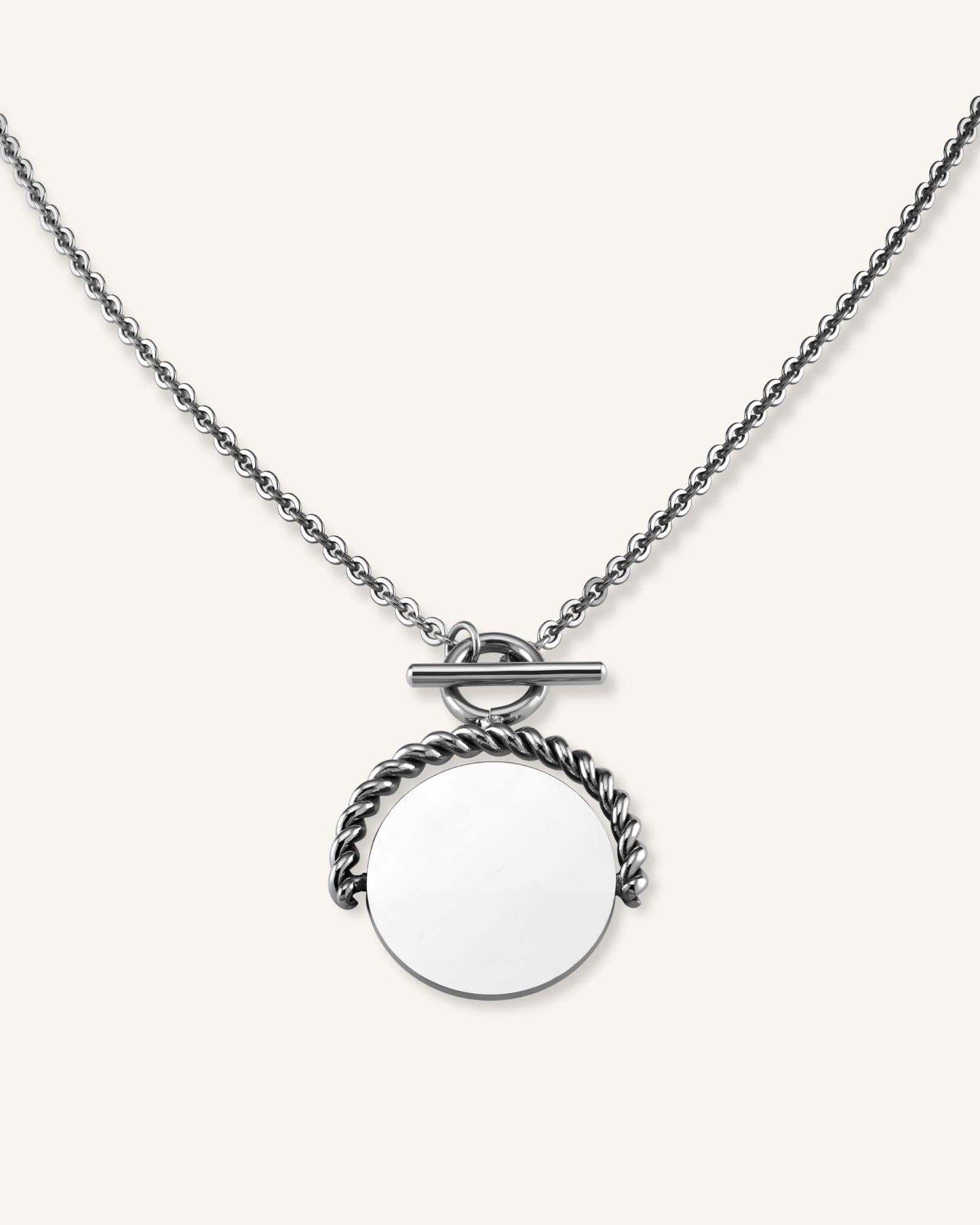 Collier médaillon torsadé