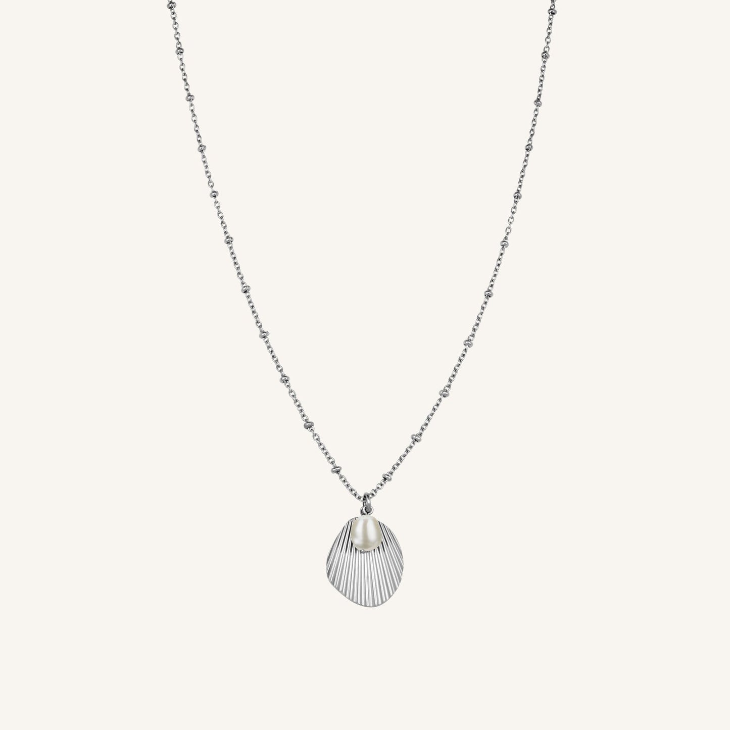 Collier coquillage & perle