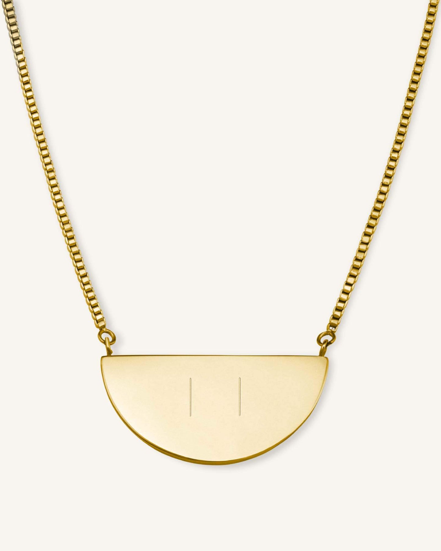 Collier Demi-Lune Avec Initiale