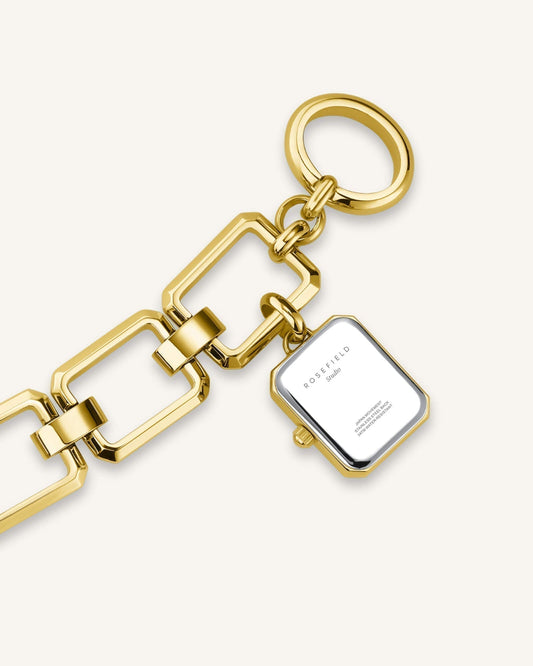 Octagon Chain Or Noir- Avec gravure