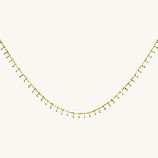 Collier vert menthe