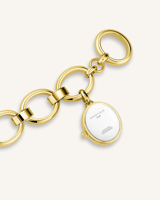 Oval Charm Chain Or -Avec Gravure