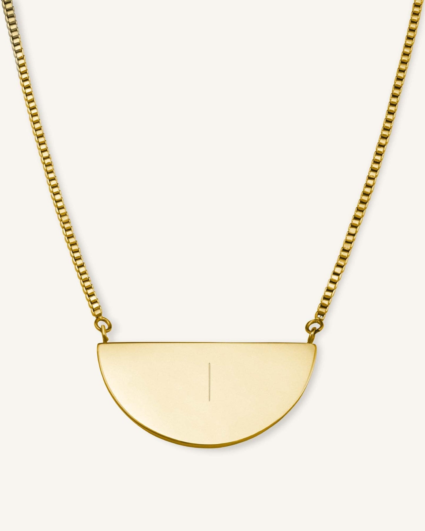 Collier Demi-Lune Avec Initiale