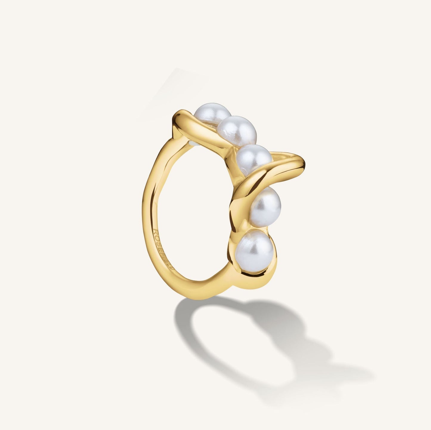 Bague perles enroulées