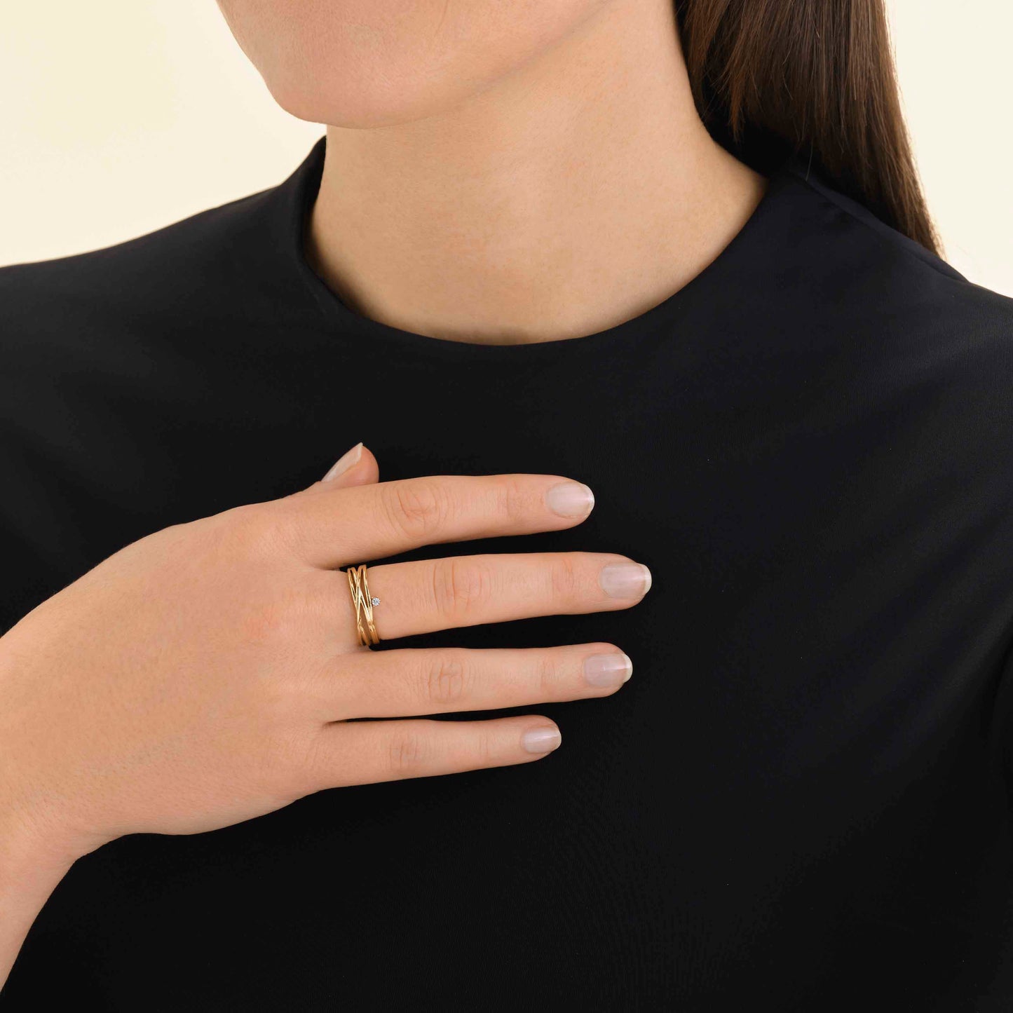 Bague spirale cristal