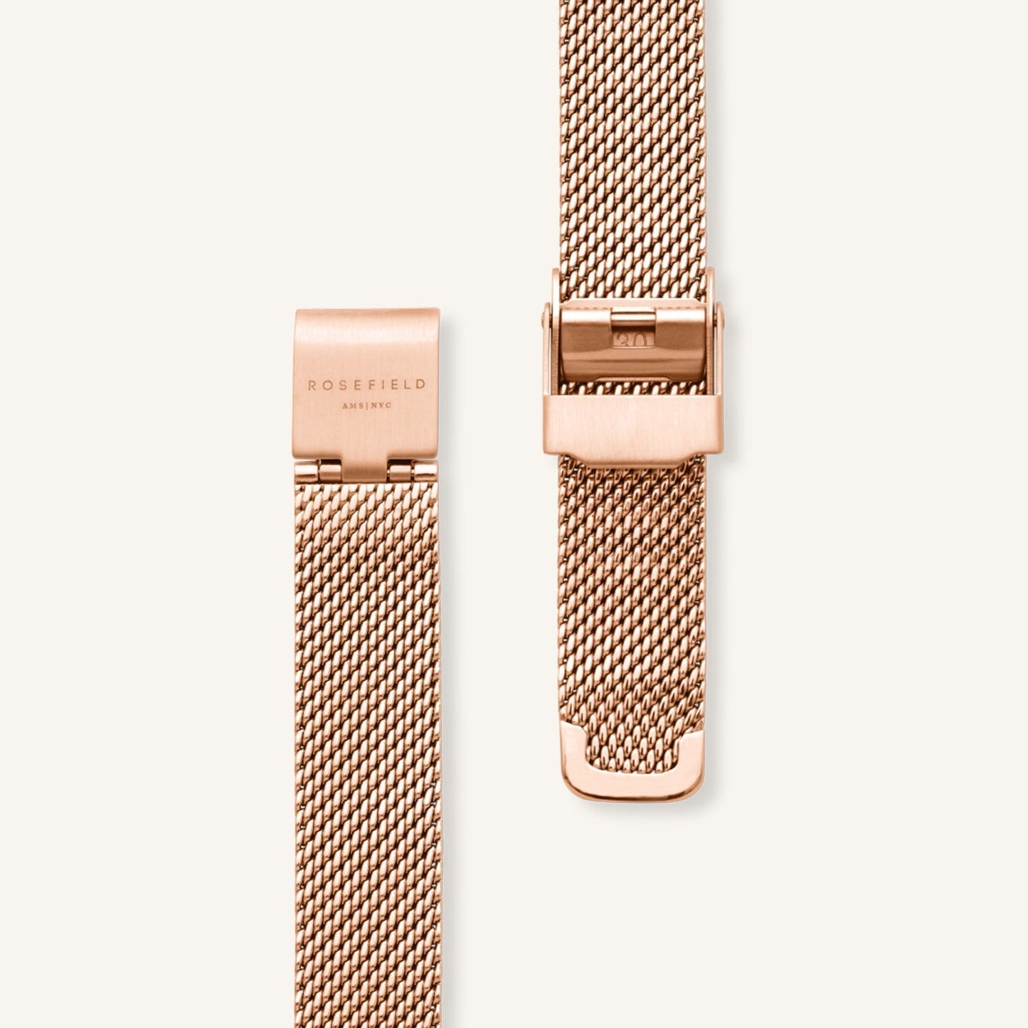 Octagon XS Maille Or Rose - Avec gravure