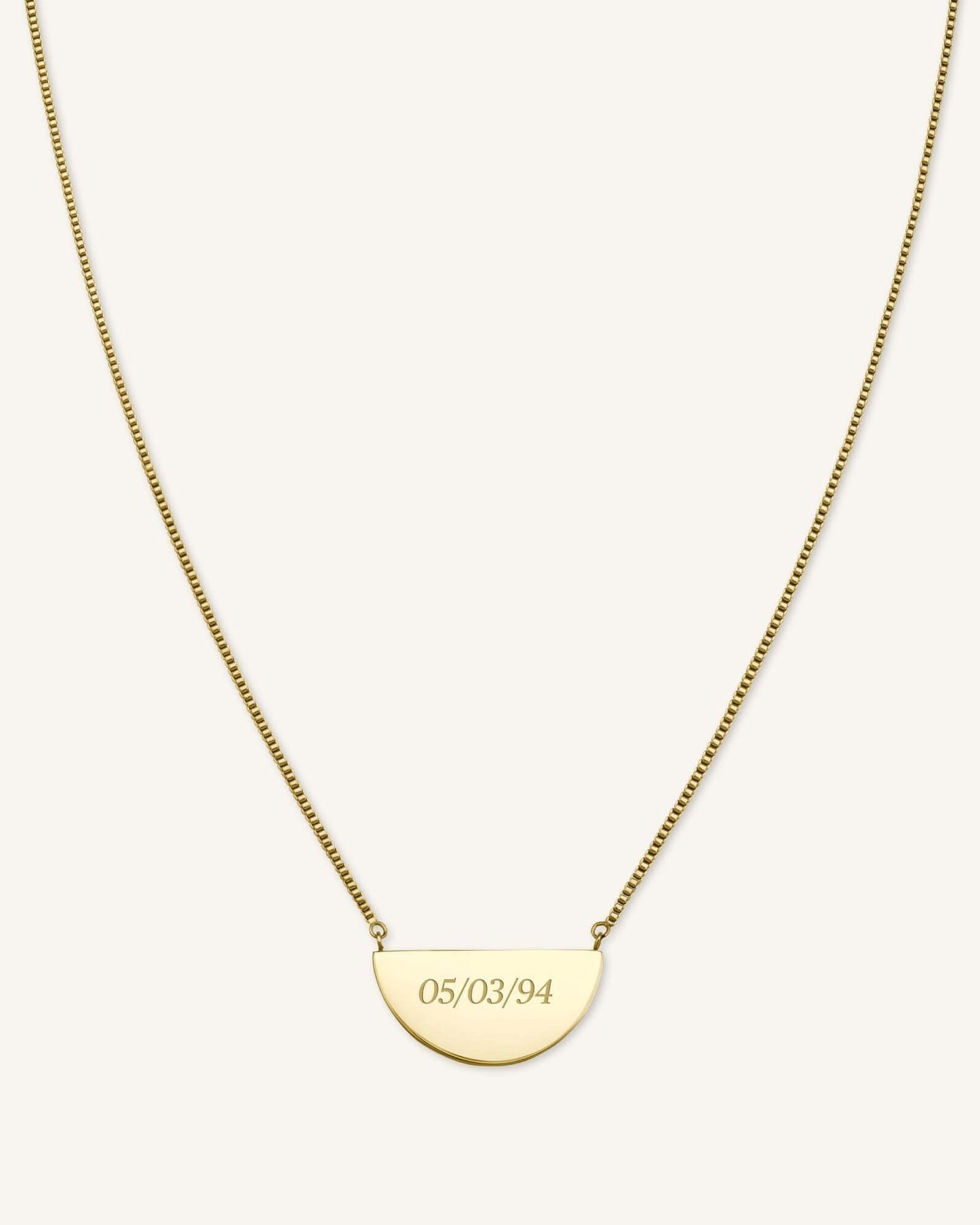 Collier Demi-Lune Avec Initiale