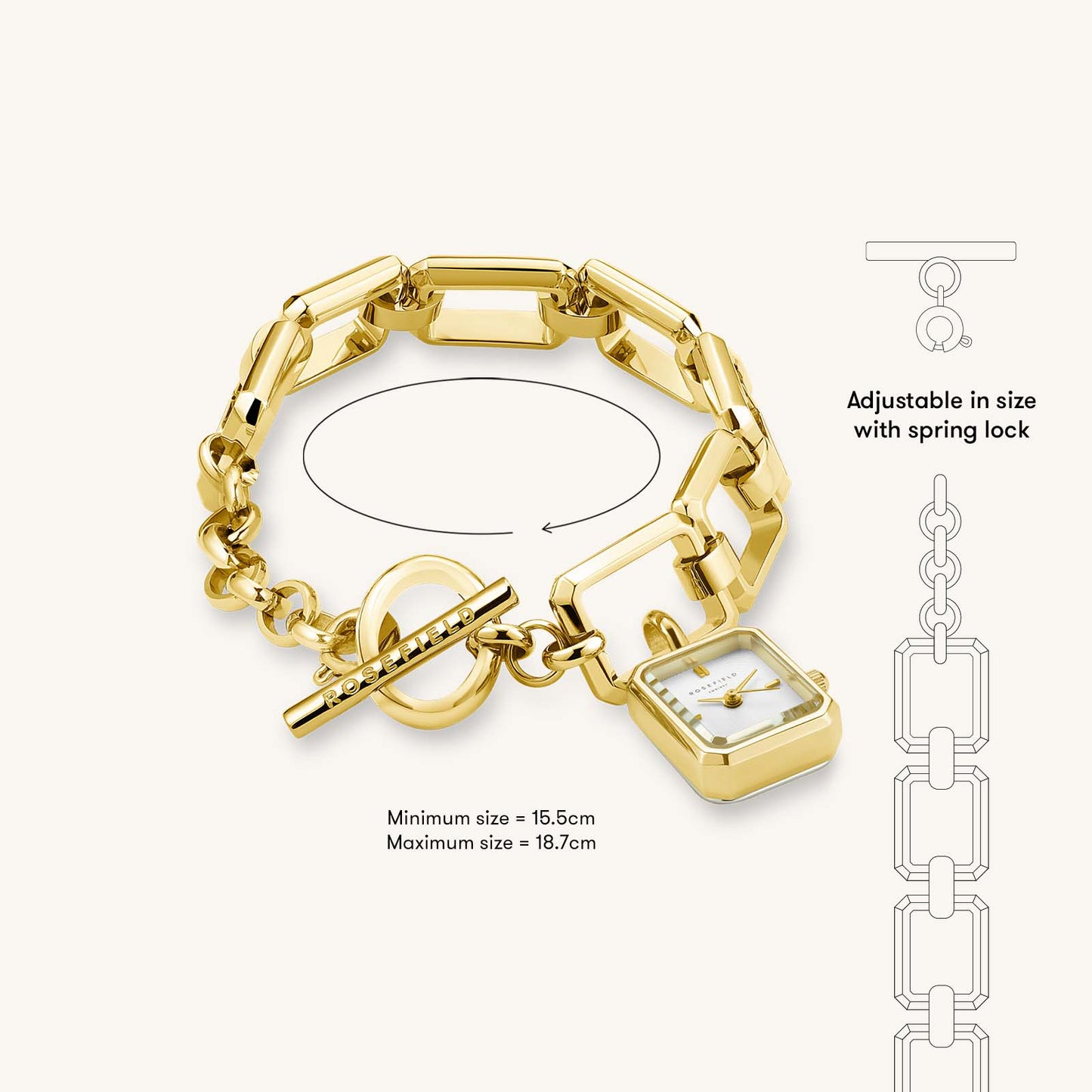 Octagon Chain Or Noir- Avec gravure