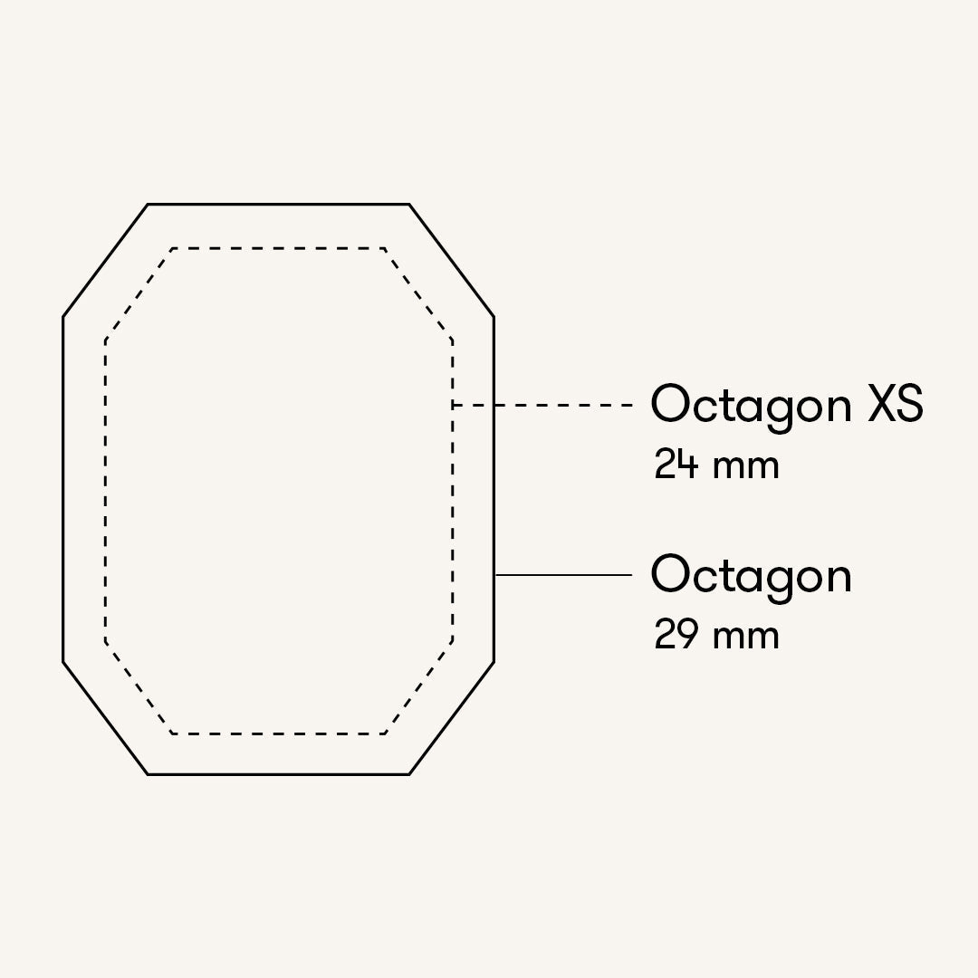 Octagon XS Duotone Or Rose - Avec gravure