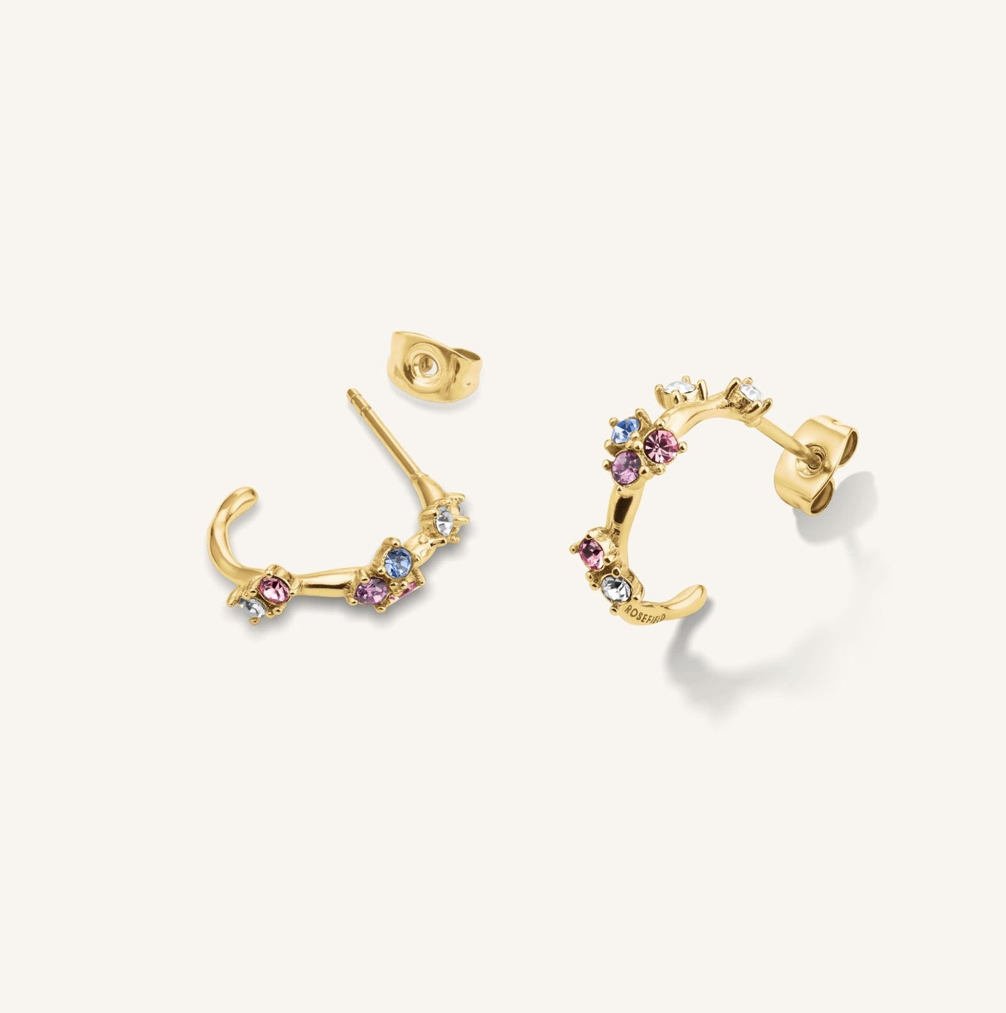 Anneaux cristaux multicolores
