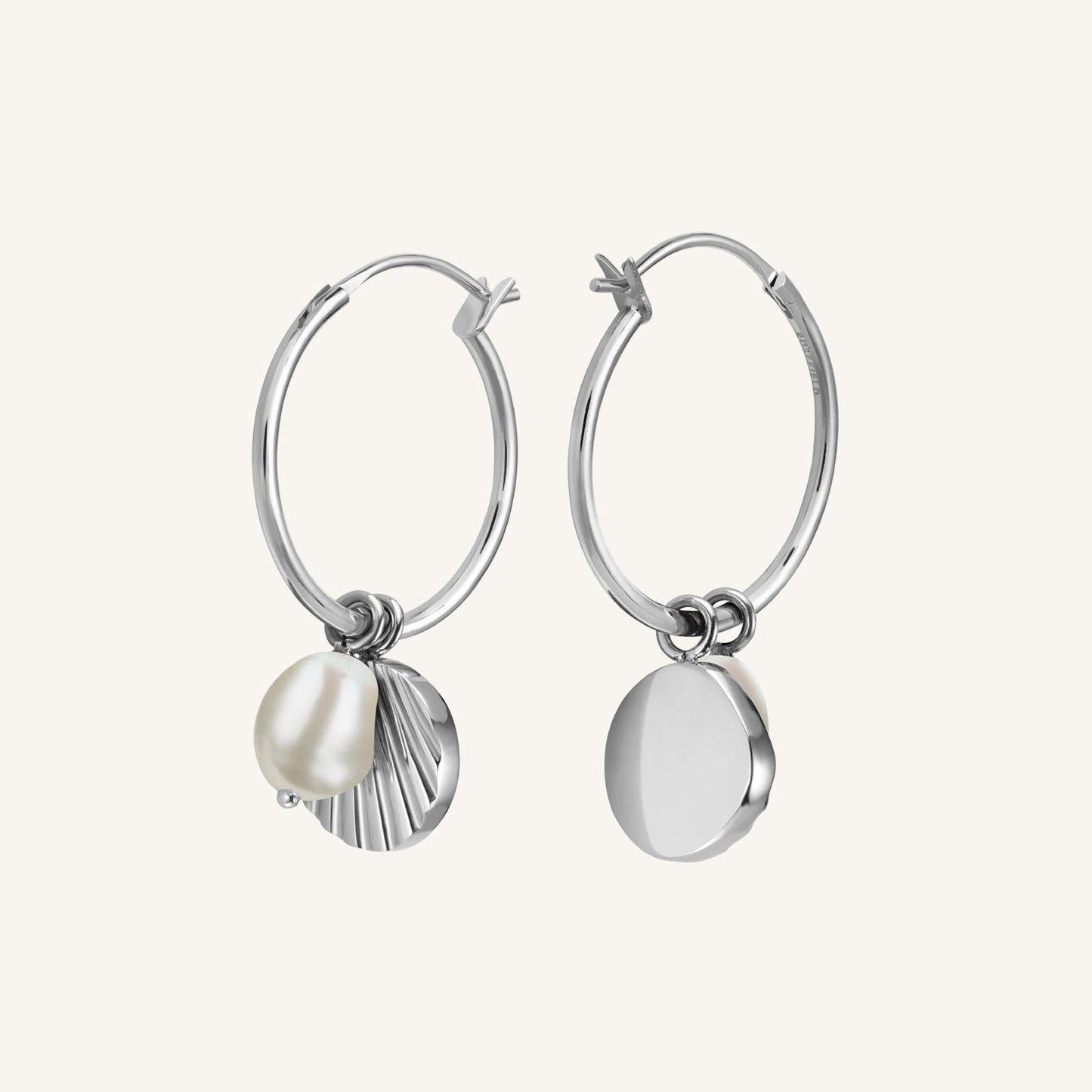 Anneaux coquillage & perle