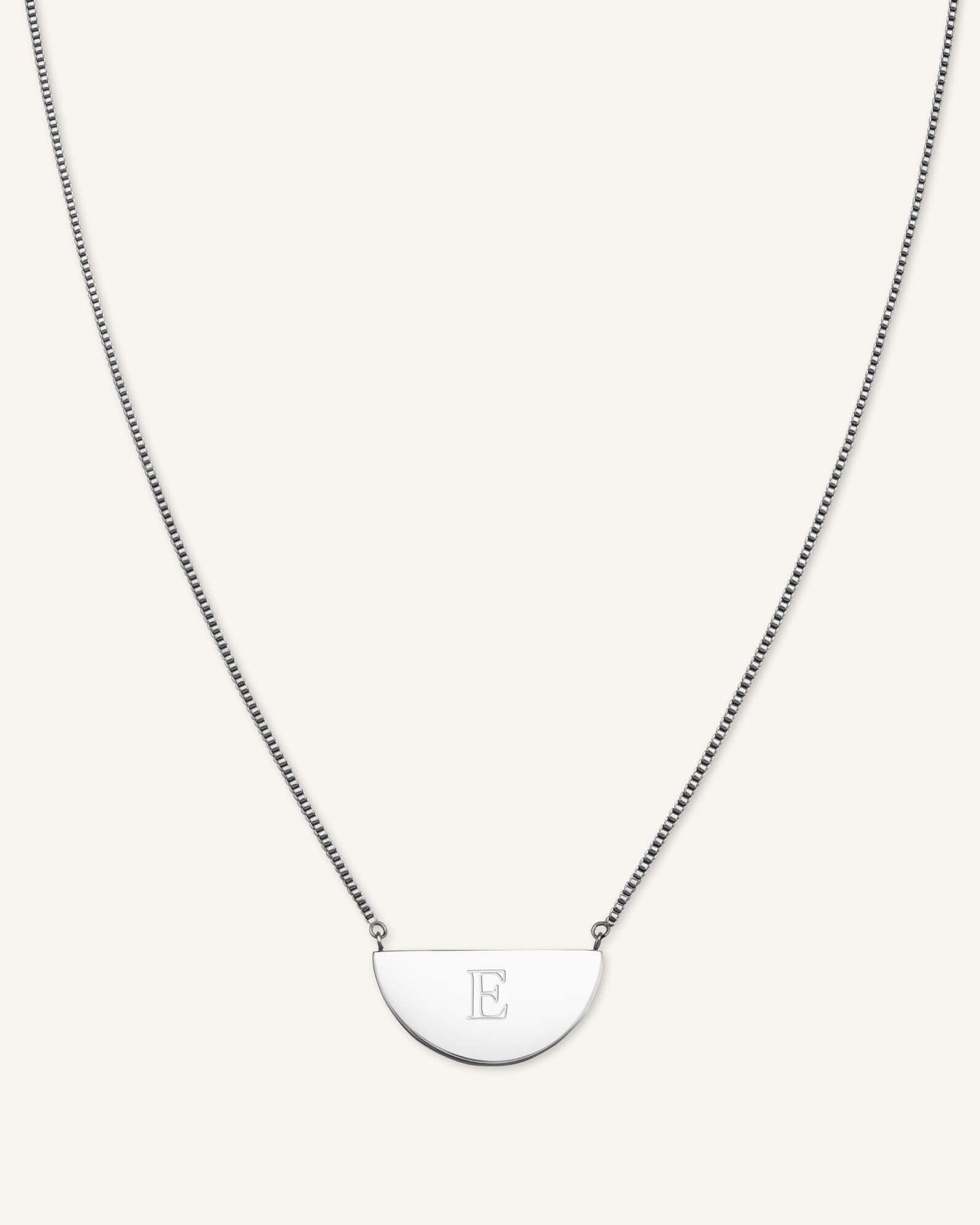 Collier Demi-Lune Avec Initiale