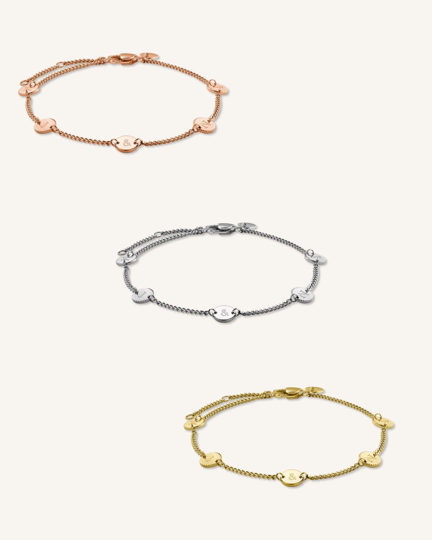 Bracelet 5 initiales