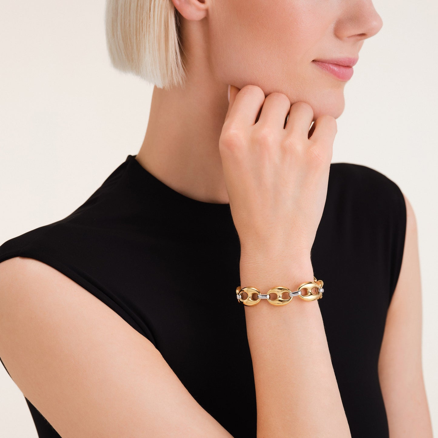 Bracelet Bicolore Grain de Café