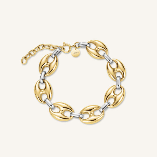 Bracelet Bicolore Grain de Café