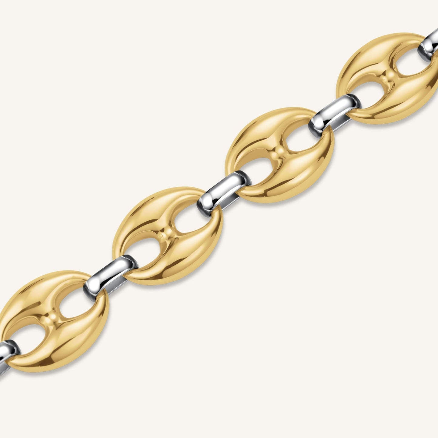 Bracelet Bicolore Grain de Café