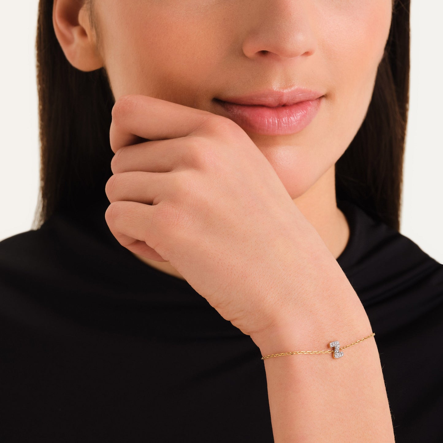 Bracelet lettre Z avec cristaux