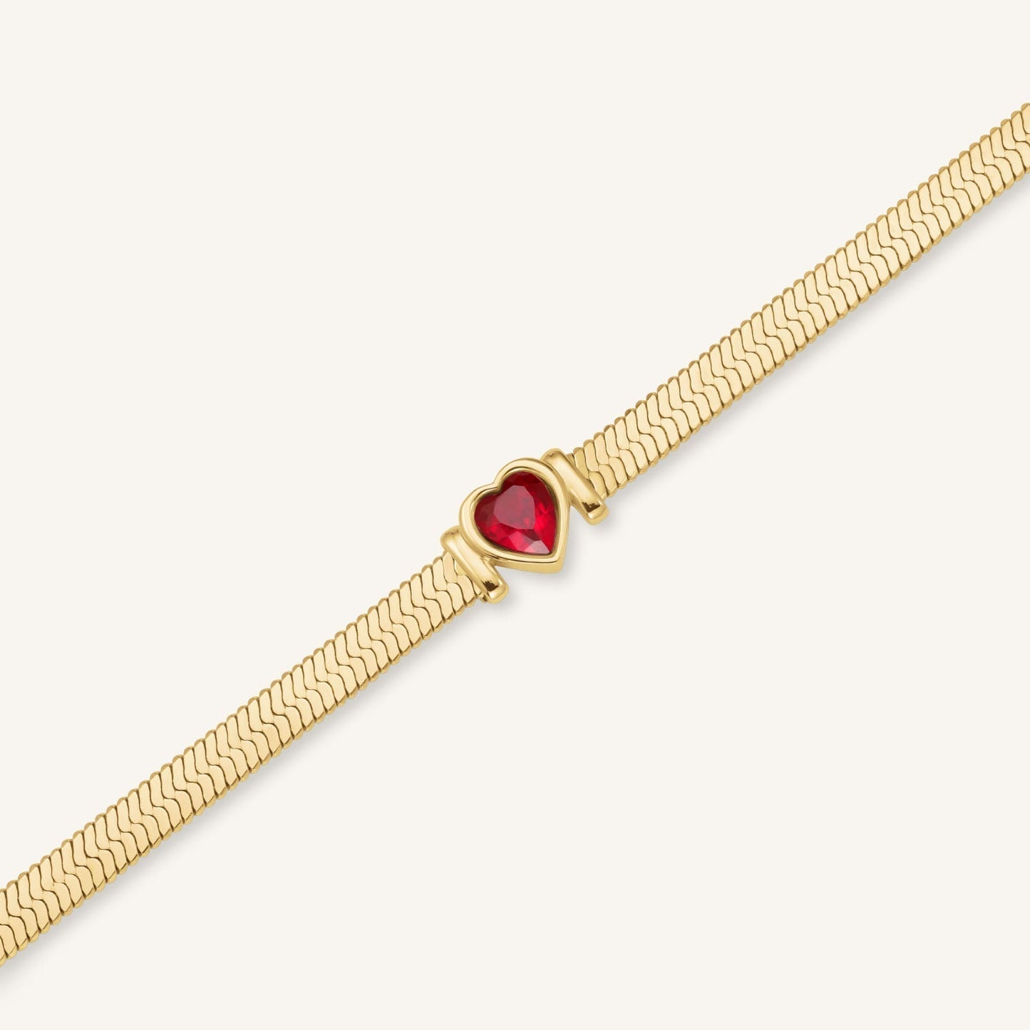 Bracelet Chaîne Serpend Et Cœur