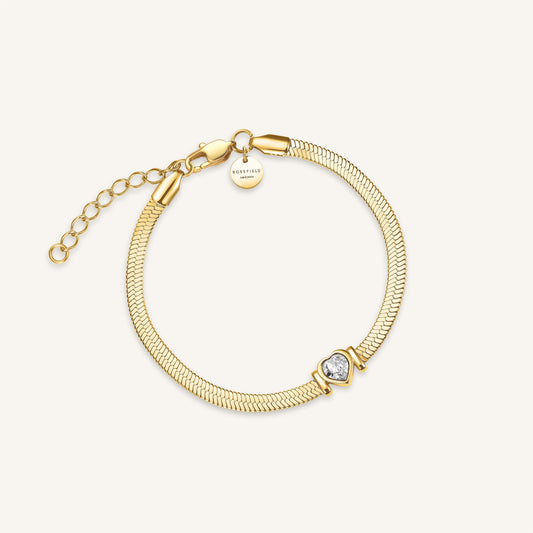 Bracelet Chaîne Serpend Et Cœur