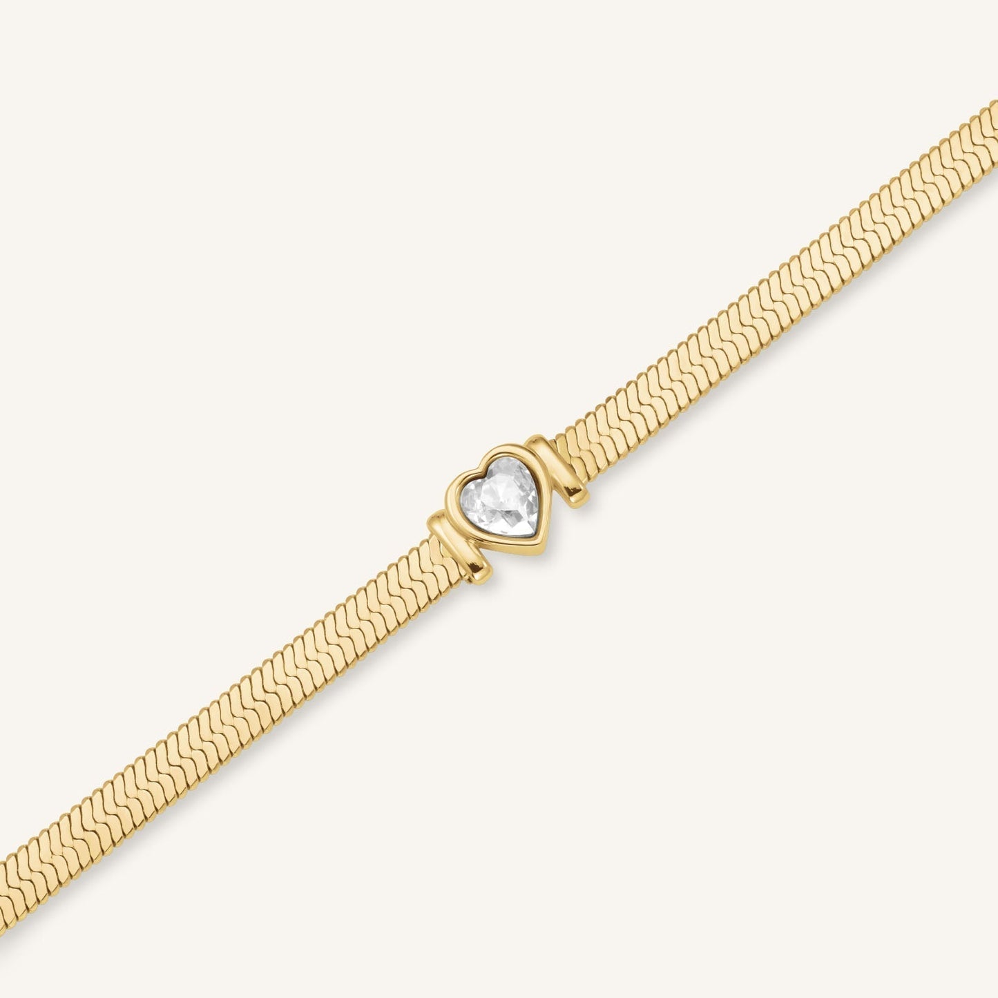 Bracelet Chaîne Serpend Et Cœur