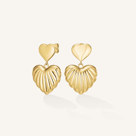 Boucles d'oreilles Double Cœurs