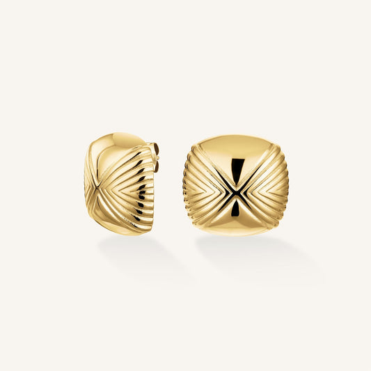 Boucles d'oreilles Carré Texturé