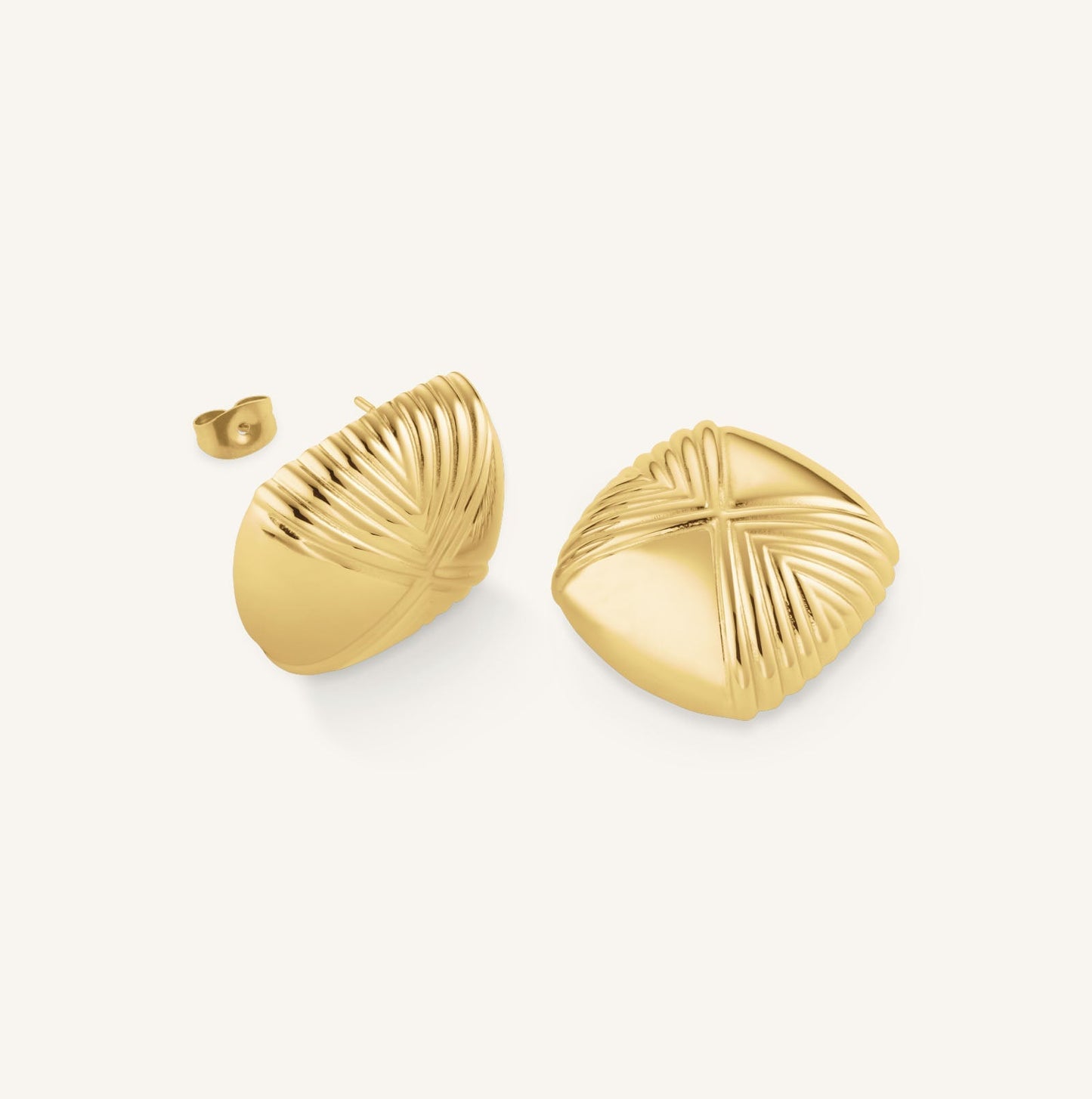 Boucles d'oreilles Carré Texturé