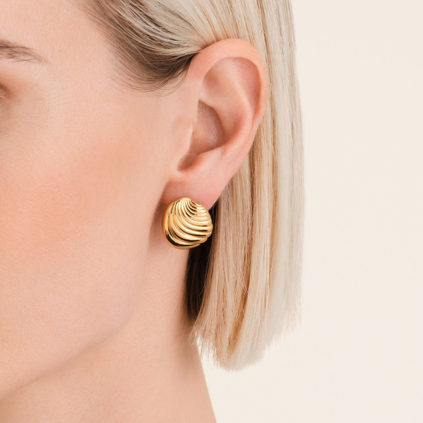 Boucles d'oreilles Ovale Texturé