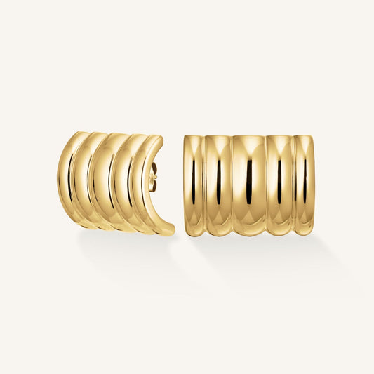 Boucles d'oreilles Tube Strié