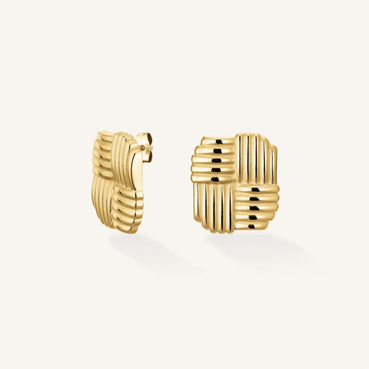 Boucles d'oreilles Carré Tissé