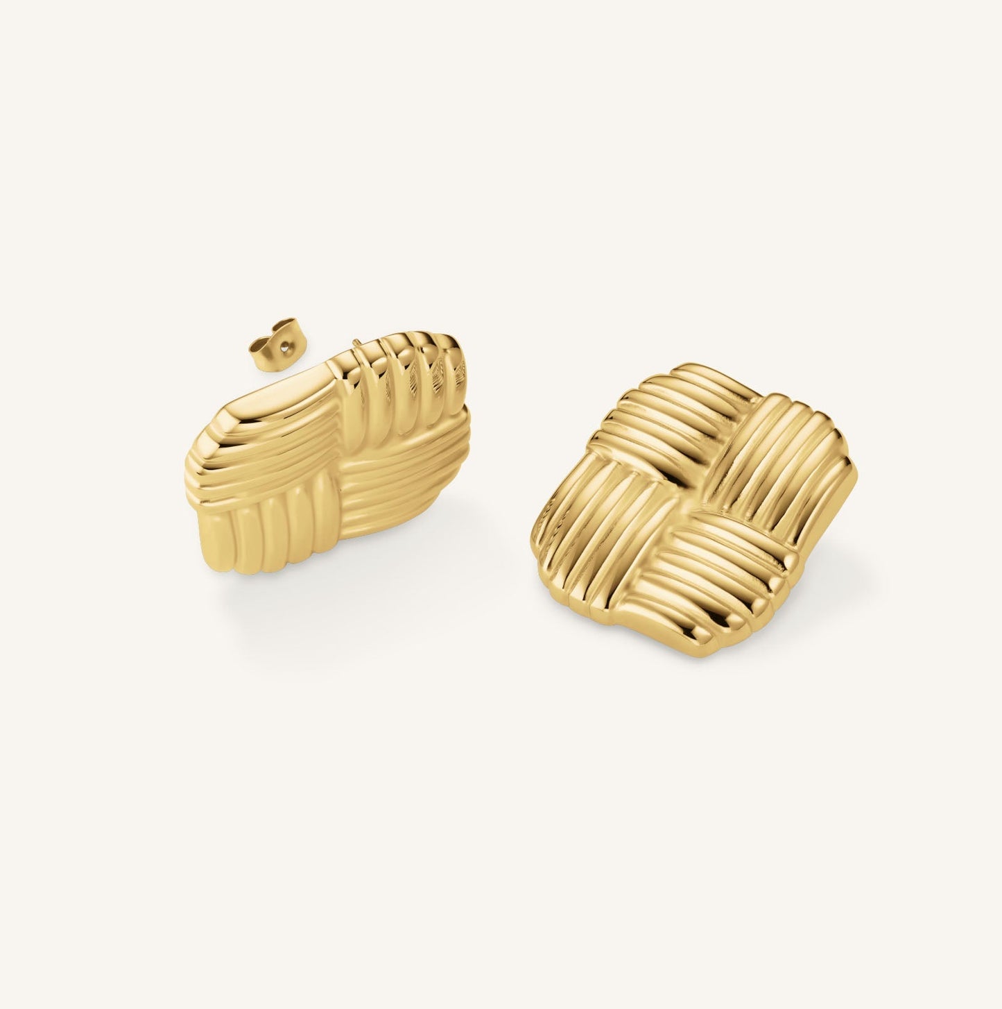 Boucles d'oreilles Carré Tissé