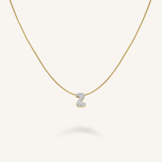 Collier lettre Z avec cristaux