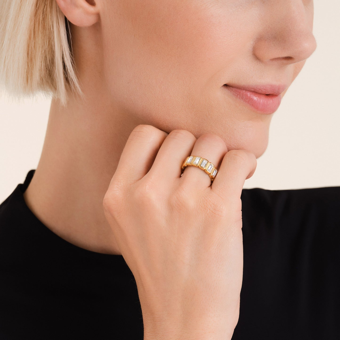 Bague multi-octogones