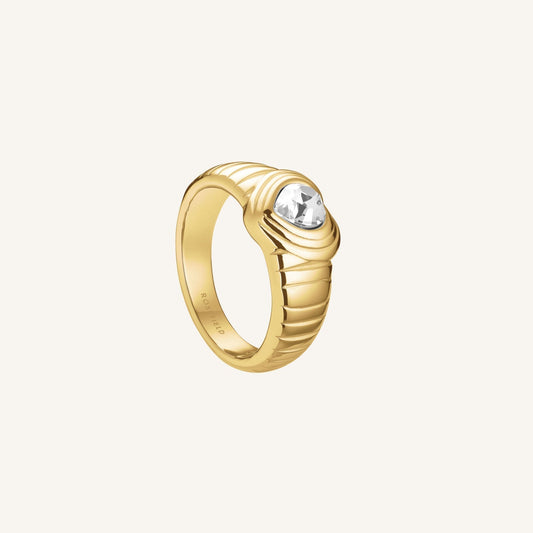 Bague Striée Cœur
