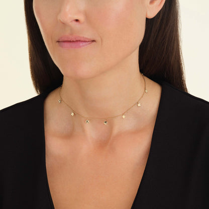 Collier Breloques Martelées Or