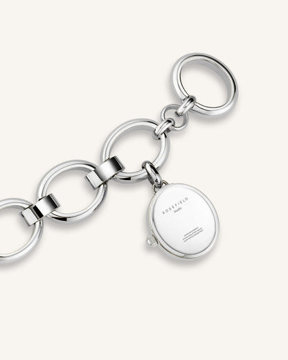 Oval Charm Chain Argent